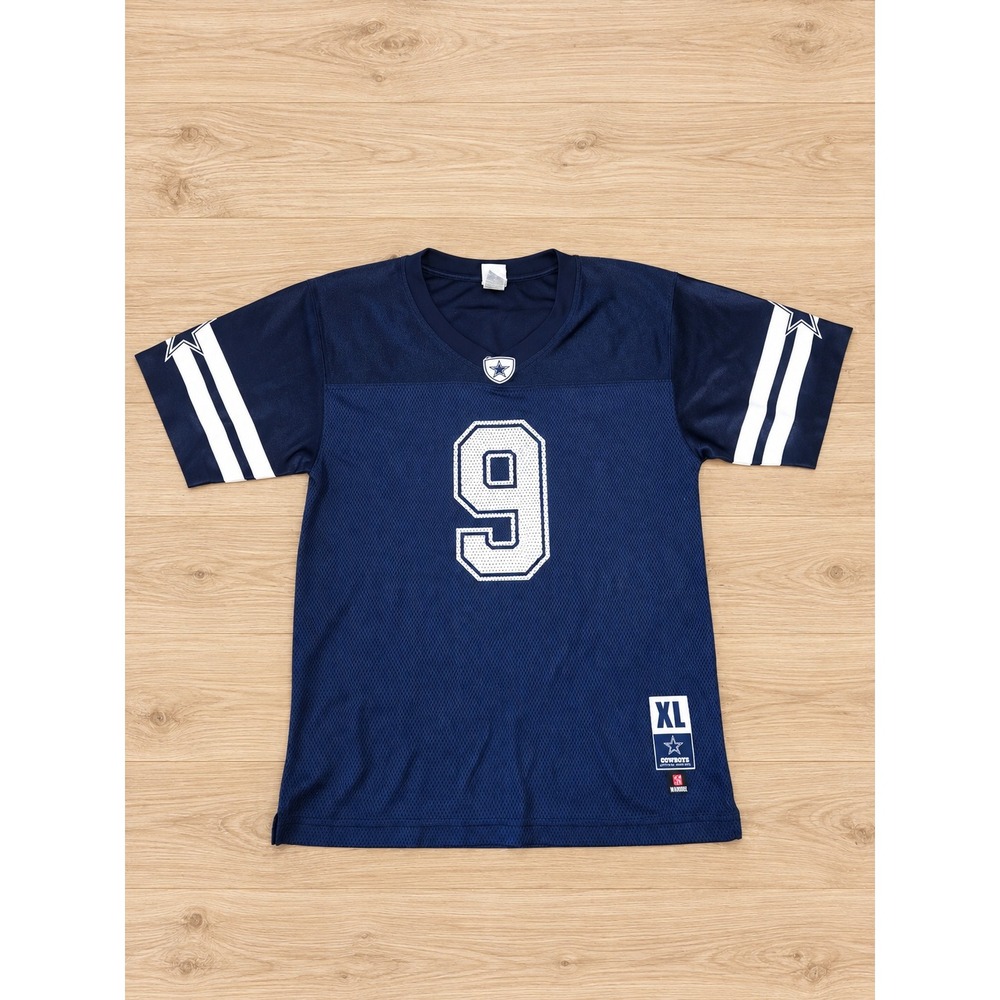 Dallas Cowboys Tony Romo 9 Youth XL Football Jersey Navy Blue NFL Authentic